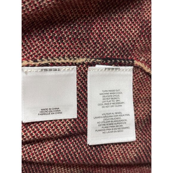 Anne Klein Womens Large Plaid Cardigan Coat - Picture 9 of 11